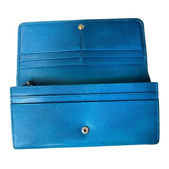 Loewe Blue Flap Long Wallet - Picture 2 of 16
